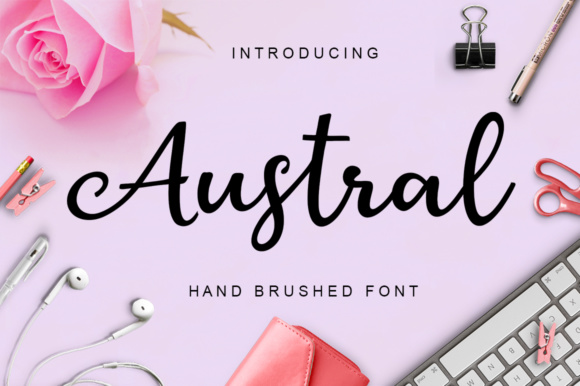 Austral Script Font for Creative Crafting and Branding