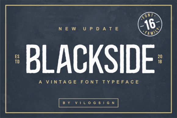 Blackside: A Vintage Sans Serif Font for Natural Branding