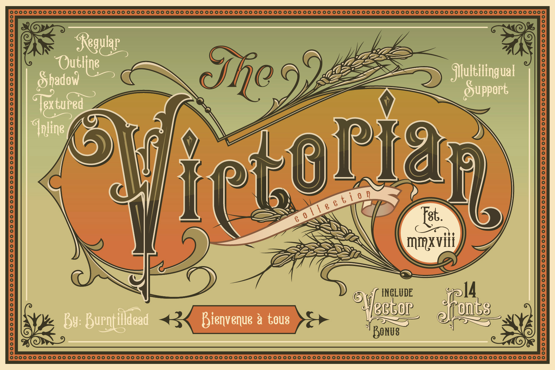 King Edward Queen Victoria Font Collection